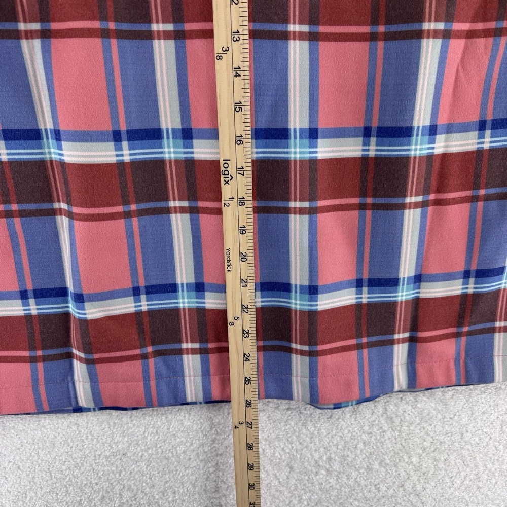 Candace Cameron Bure Ruffle Sleeve Shirt Jacket Shacket 2X Blossom Plaid - Picture 10 of 11
